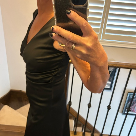InWear Black Satin dress. Side zipper. Very Flattering! Never worn. - Picture 10 of 13